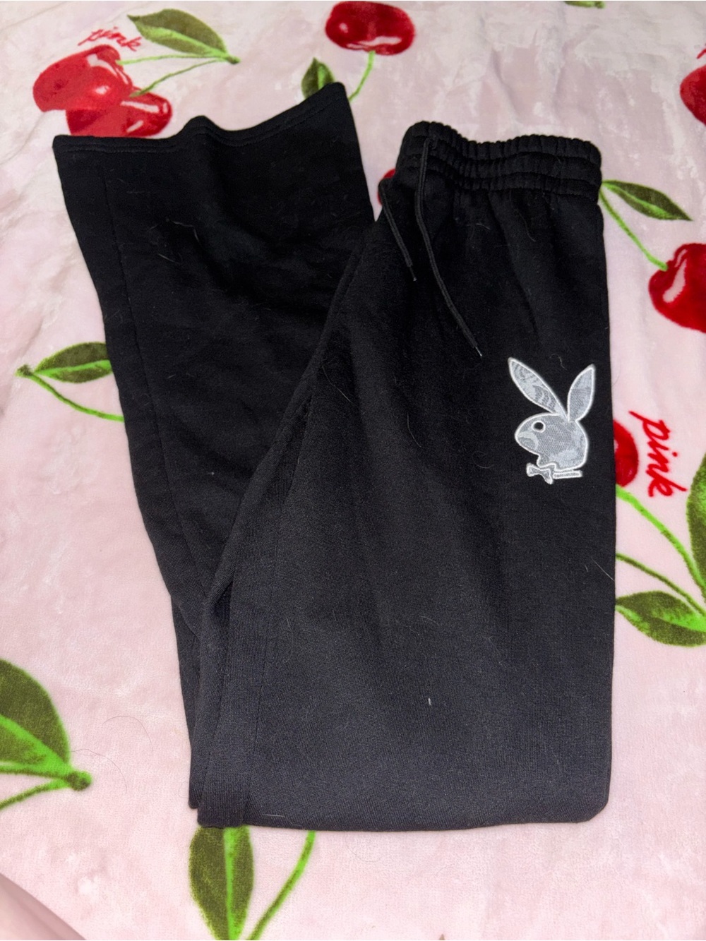 playboy black flared sweatpants